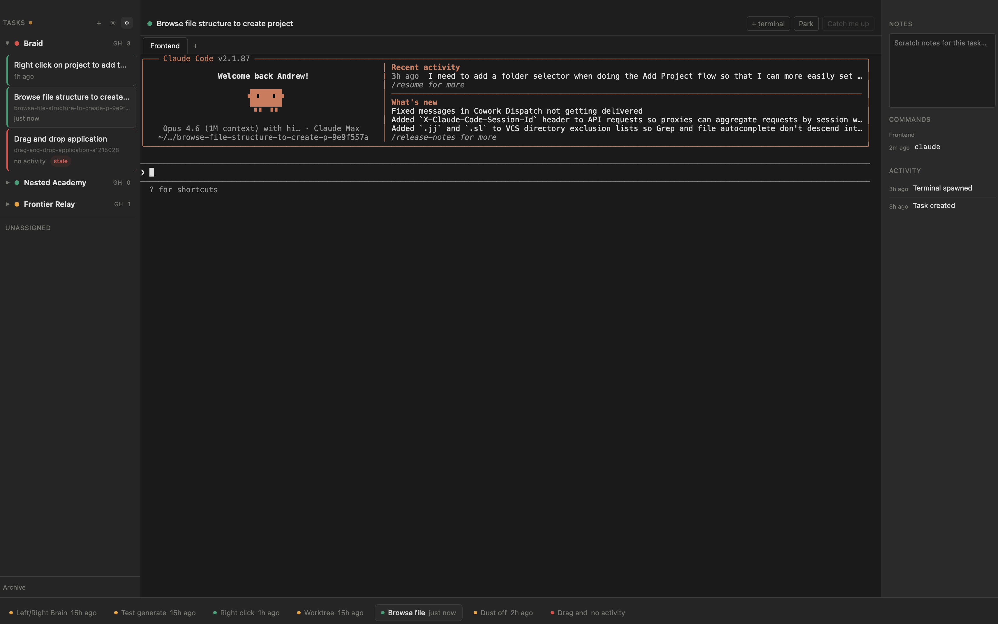 Braid showing parallel agent terminals across isolated git worktrees with live GitHub PR context